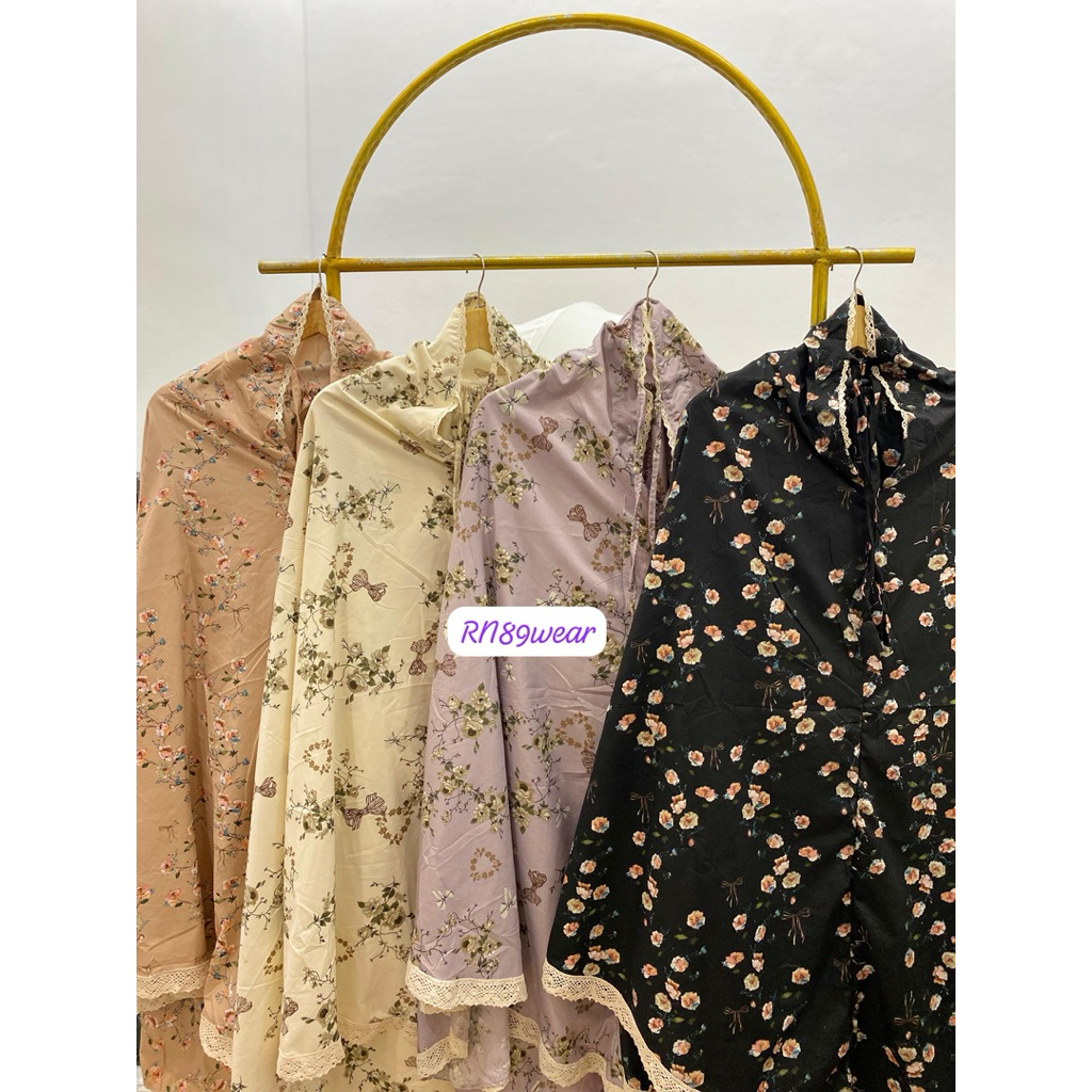 Mukena Dewasa Katun motif Bunga