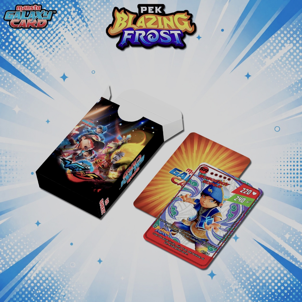 BOBOIBOY MONSTA GALAXY CARD PEK BLAZING FROST