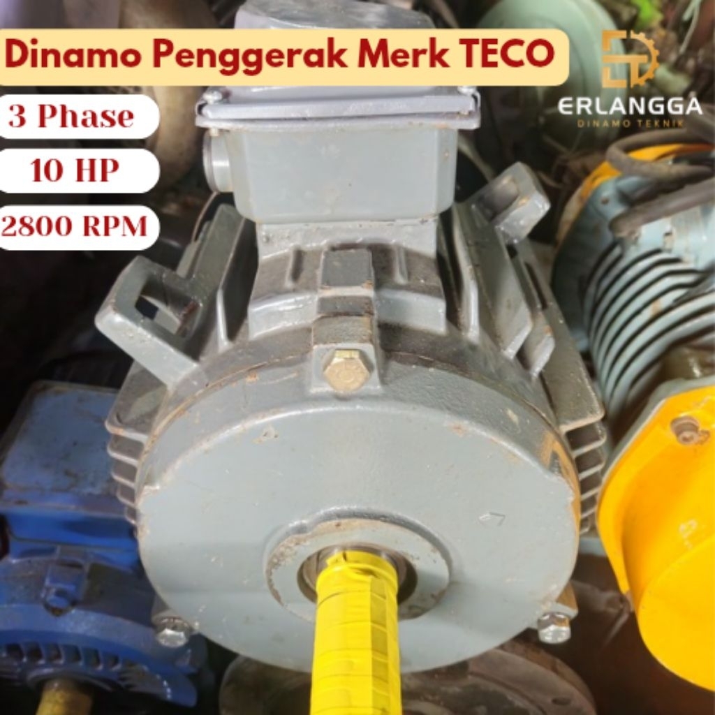 Dinamo Penggerak (Merk TECO) | 10 HP – 2800 RPM – 3 Phase