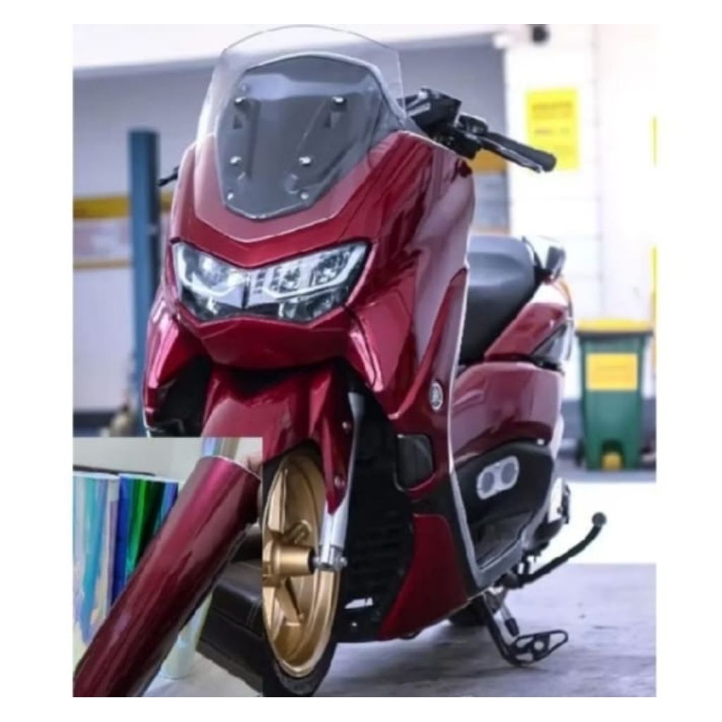 SKOTLET STIKER MOTOR DARK RED CANDY METALIC GLOSSY FANCHI PREMIUM