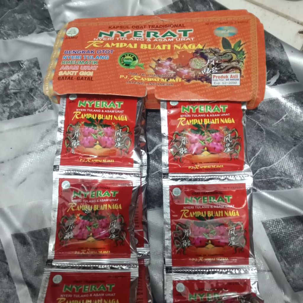 kapsul tradisional rampai buah naga nyerat