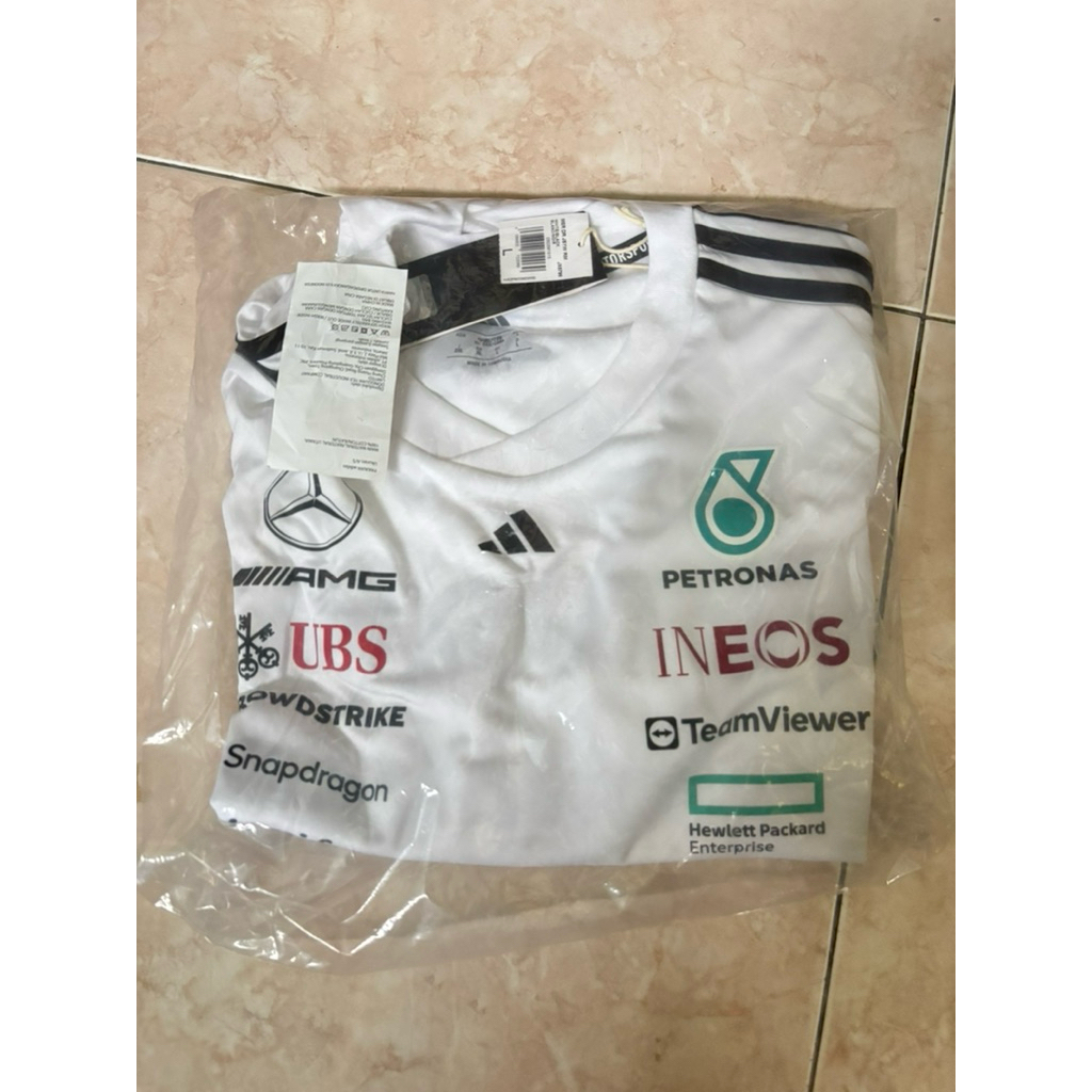 Adidas Mercedes AMG F1 Jersey White 100% Original