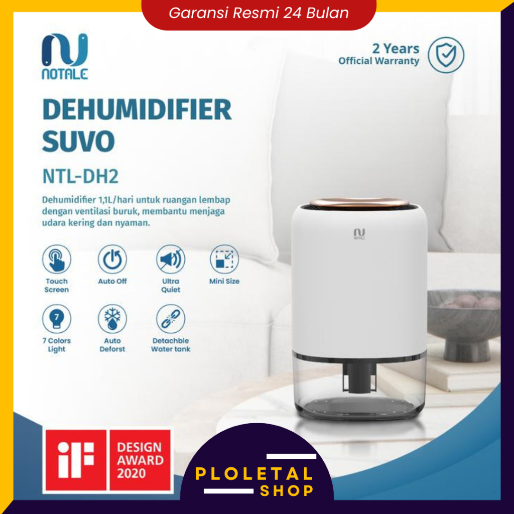 Notale Dehumidifier Suvo Penyerap Lembab Ruangan Dehumidifier Ruangan Air Dehumidifier NTL-DH2