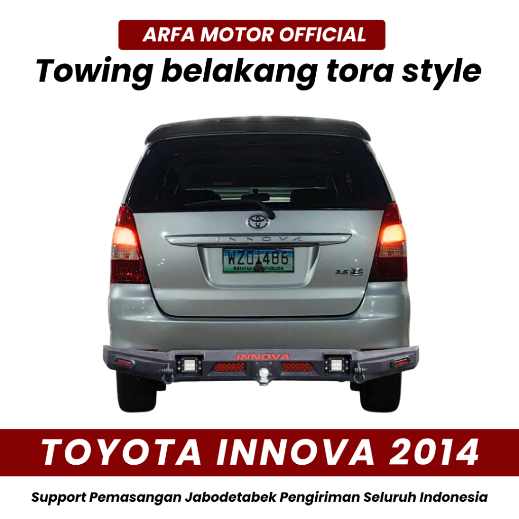 TOWING BELAKANG INNOVA 2014 CUSTOM TORA TANDUK PENGAMAN PELINDUNG BEMPER ANTI KARAT