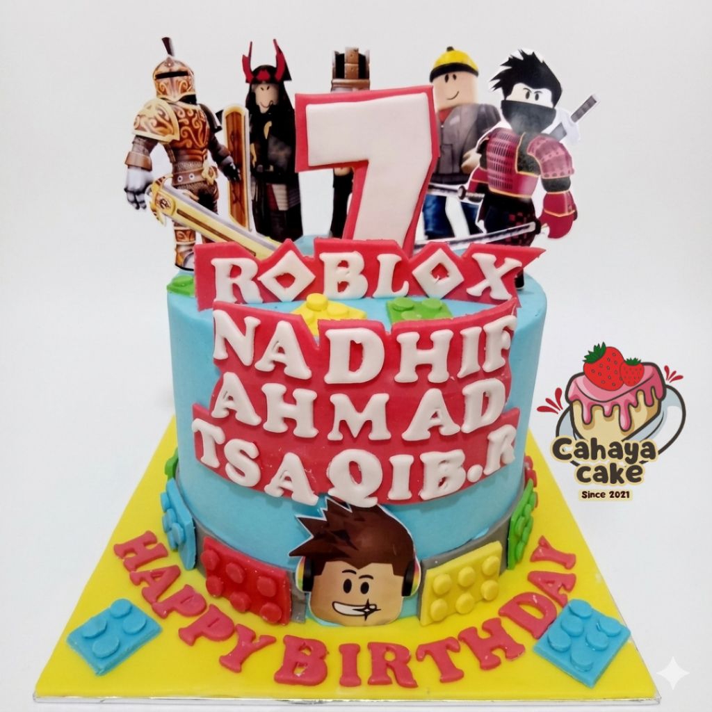 Kue Ulang Tahun Roblox / Roblox Boy Cake / Roblox Cake / Kue Ultah Karakter Roblox Laki