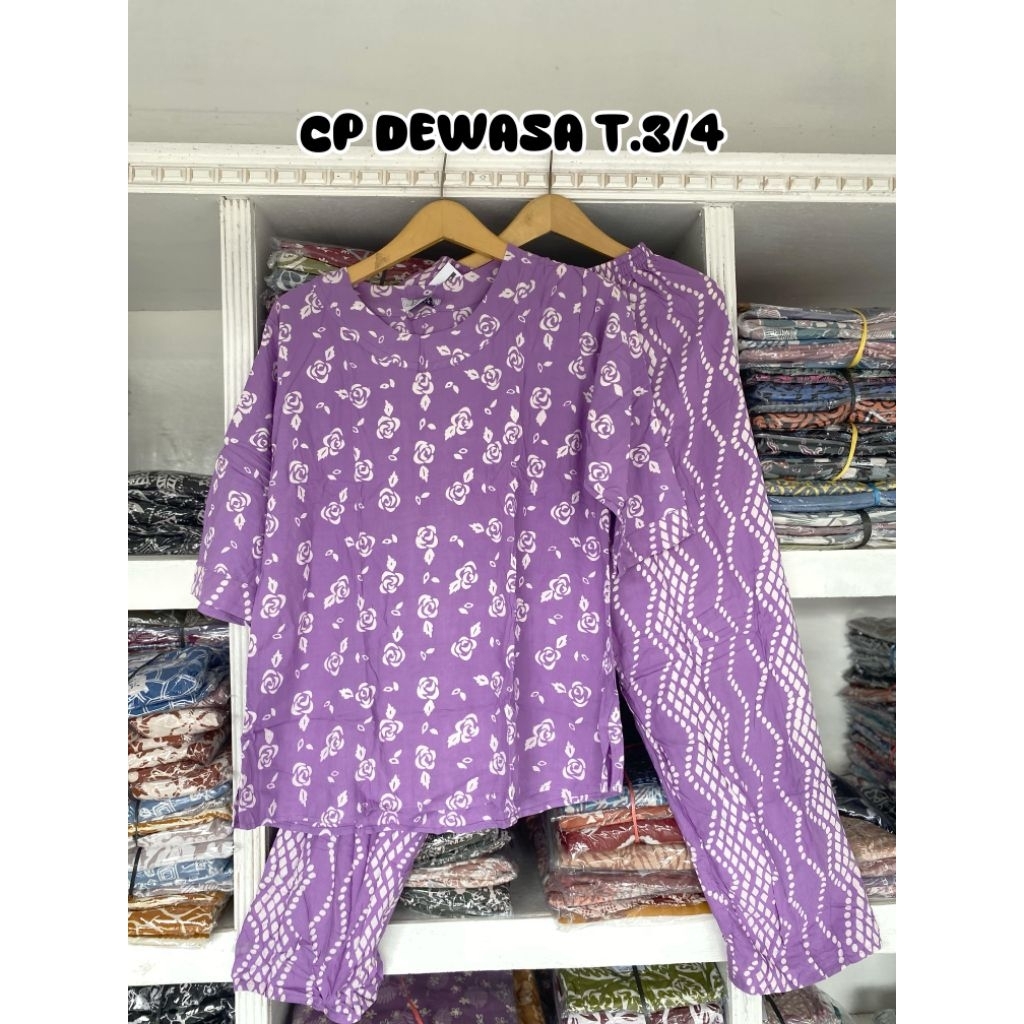BATIK-LUZA, SETELAN DEWASA, T.3/4 CELANA PANJANG