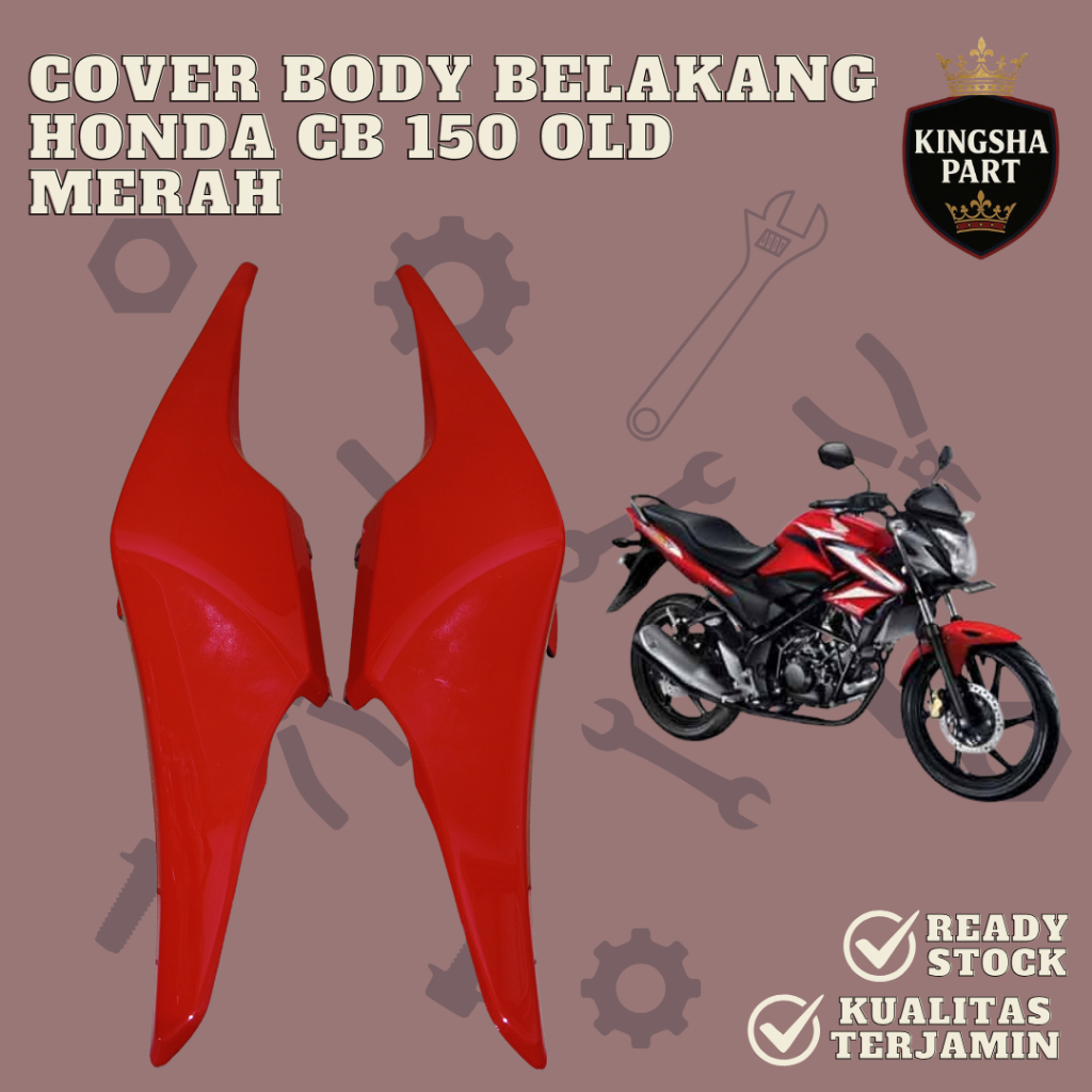 Cover Body Belakang CB 150R Lama Bodi Samping CB 150R Old MERAH Tenshi