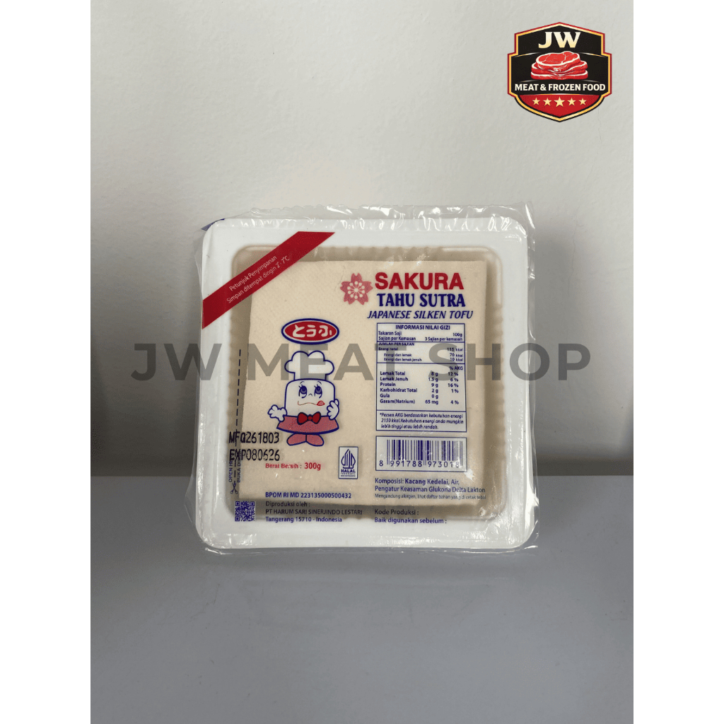 Sakura Tahu Sutra 300gr / Tahu Kotak Sutera / Silken Tofu