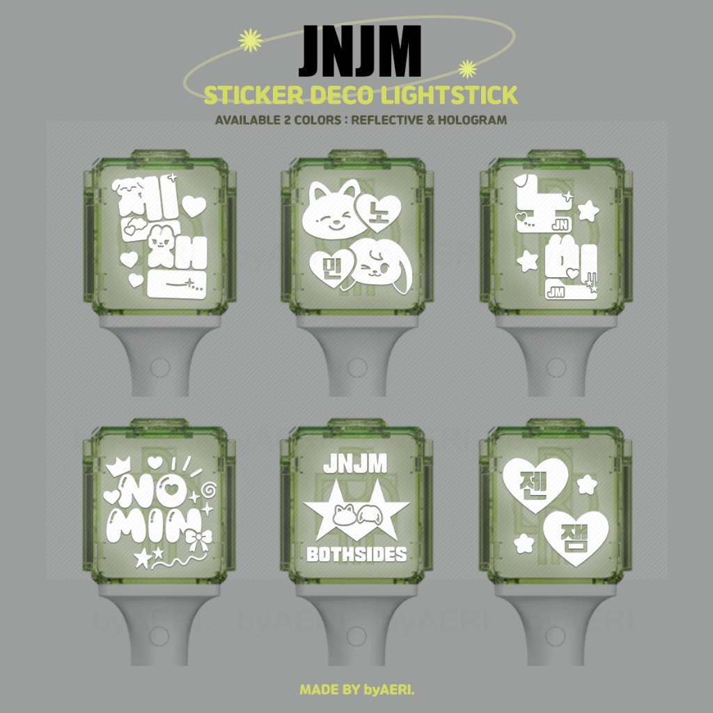 Blossoom Store - STICKER JNJM DECO LHTSTICK REFLECTIVE HOLOGRAM JENO JAEMIN (INITIAL n c t 127 dream