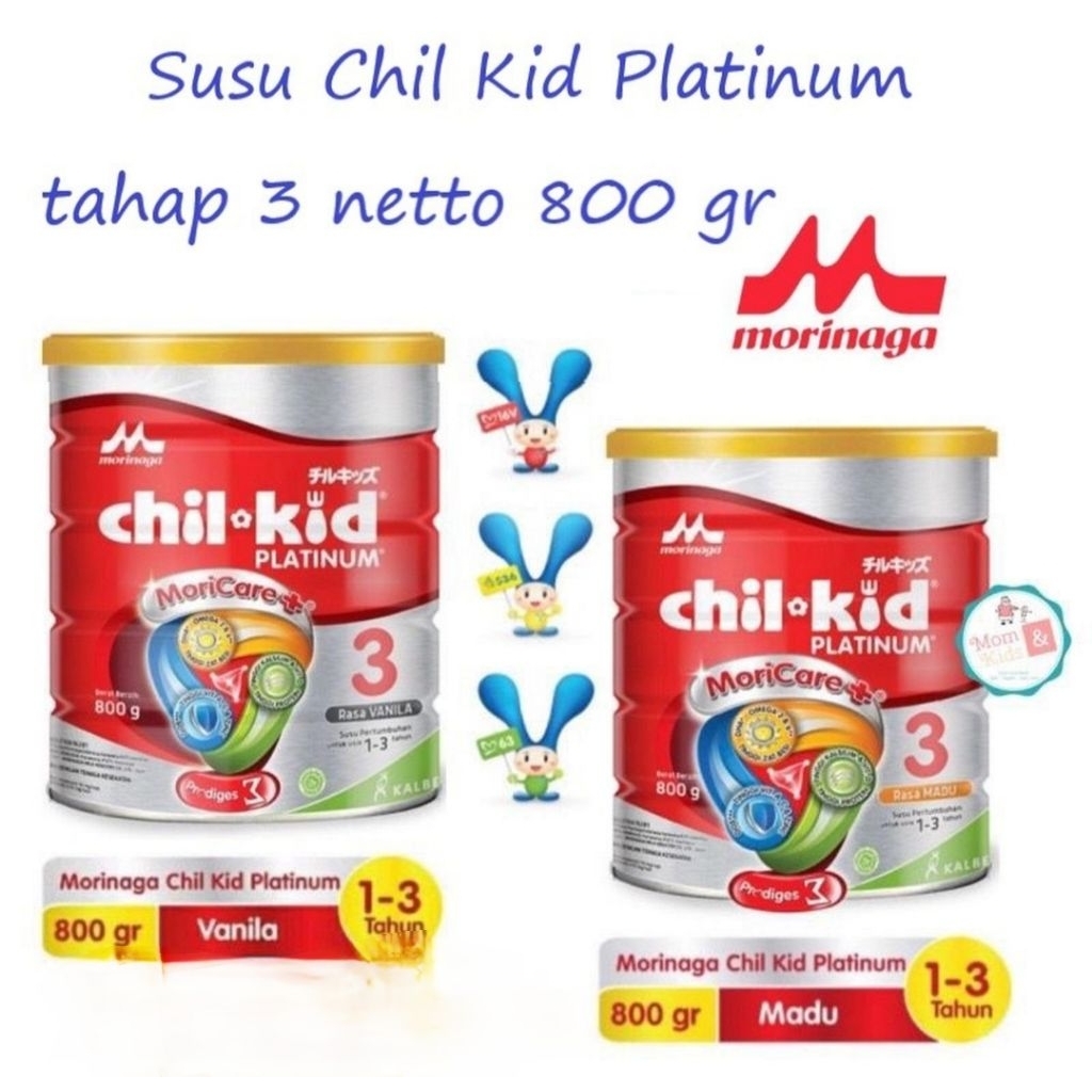 Morinaga Child Kid Platinum Tahap 3 Madu / Vanila 800gr susu untuk bayi usia 1-3 Tahun - Kaleng