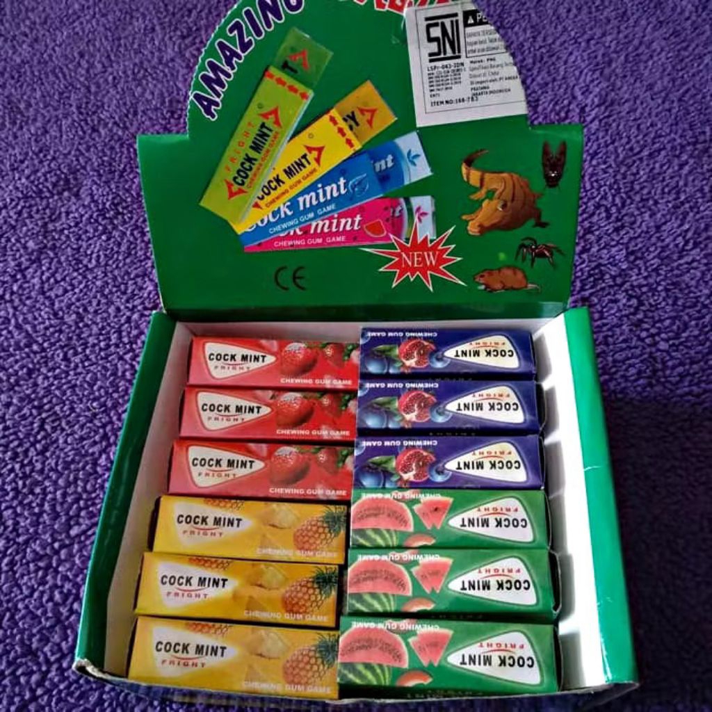 GROSIR 1 PACK (60 PCS) MAGIC GUM MAINAN PERMEN JEBAKAN BATMAN PRANK TOYS CANDY - MAINAN ANAK TK SD P