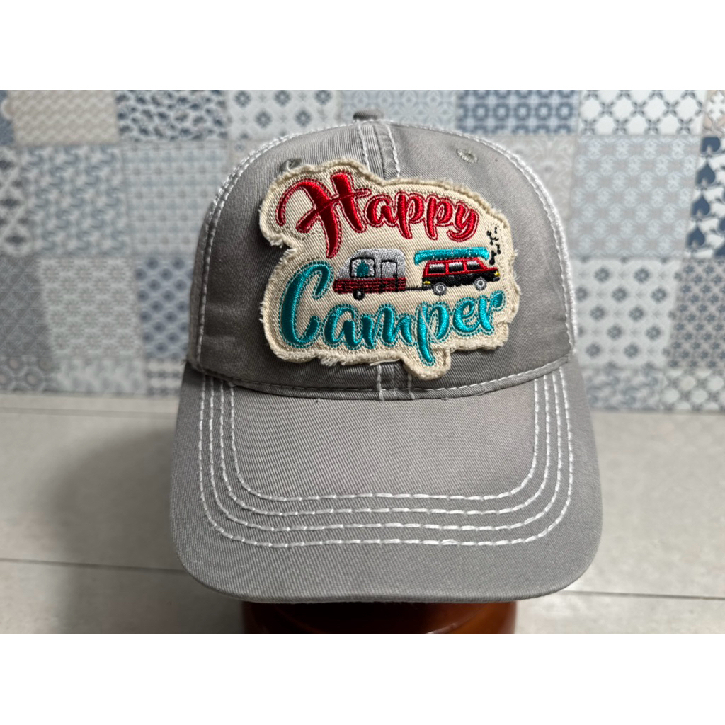 Topi Second Brand Branded Trucker Happy Camper By Wild Wear Original Full Tag