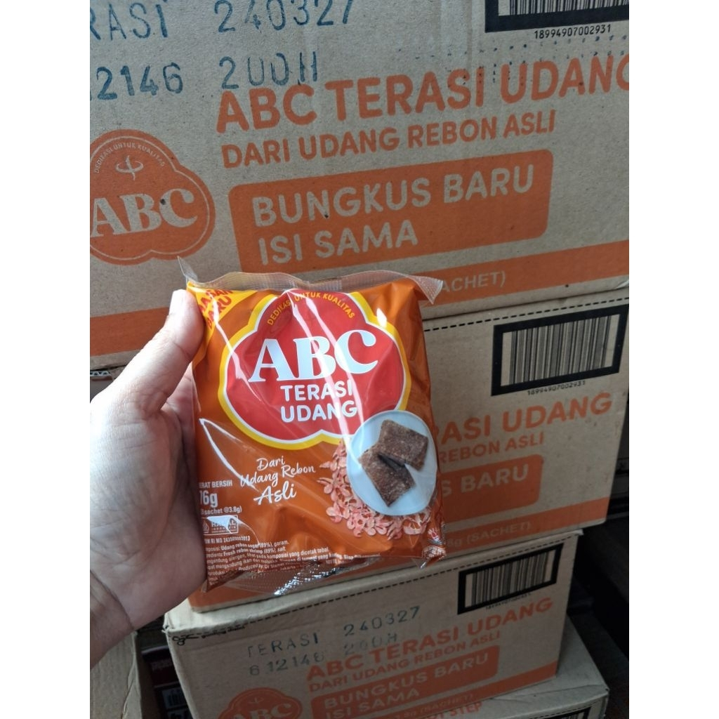 ABC Terasi Udang 1 Dus Isi 36 Pack | Terasi Udang Praktis | Bumbu Masak Sambal