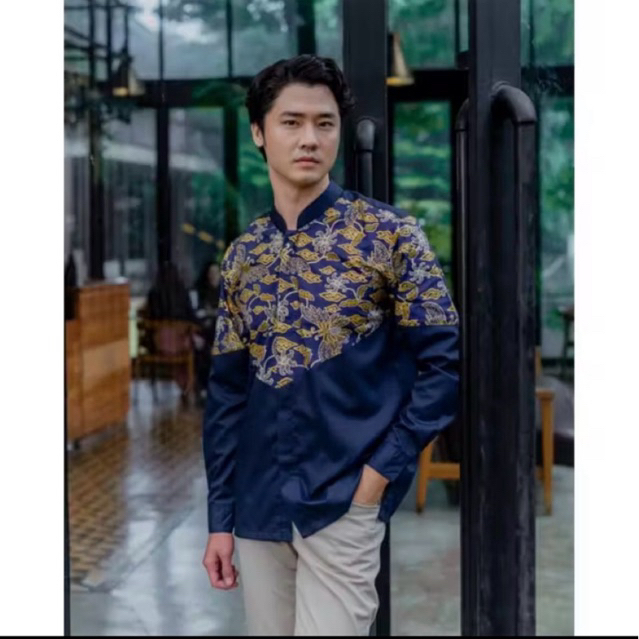 Kemeja Batik Pria NUC.ID-REJECT Arjuna (Navy)