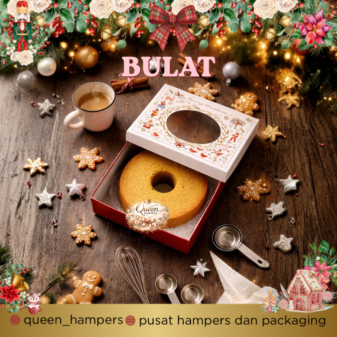 BOX Natal Premium Kotak kue pudding Christmas 18x9x10cm 18x18x10cm 20x20x10cm 25X12,5x10cm 22x22x10c