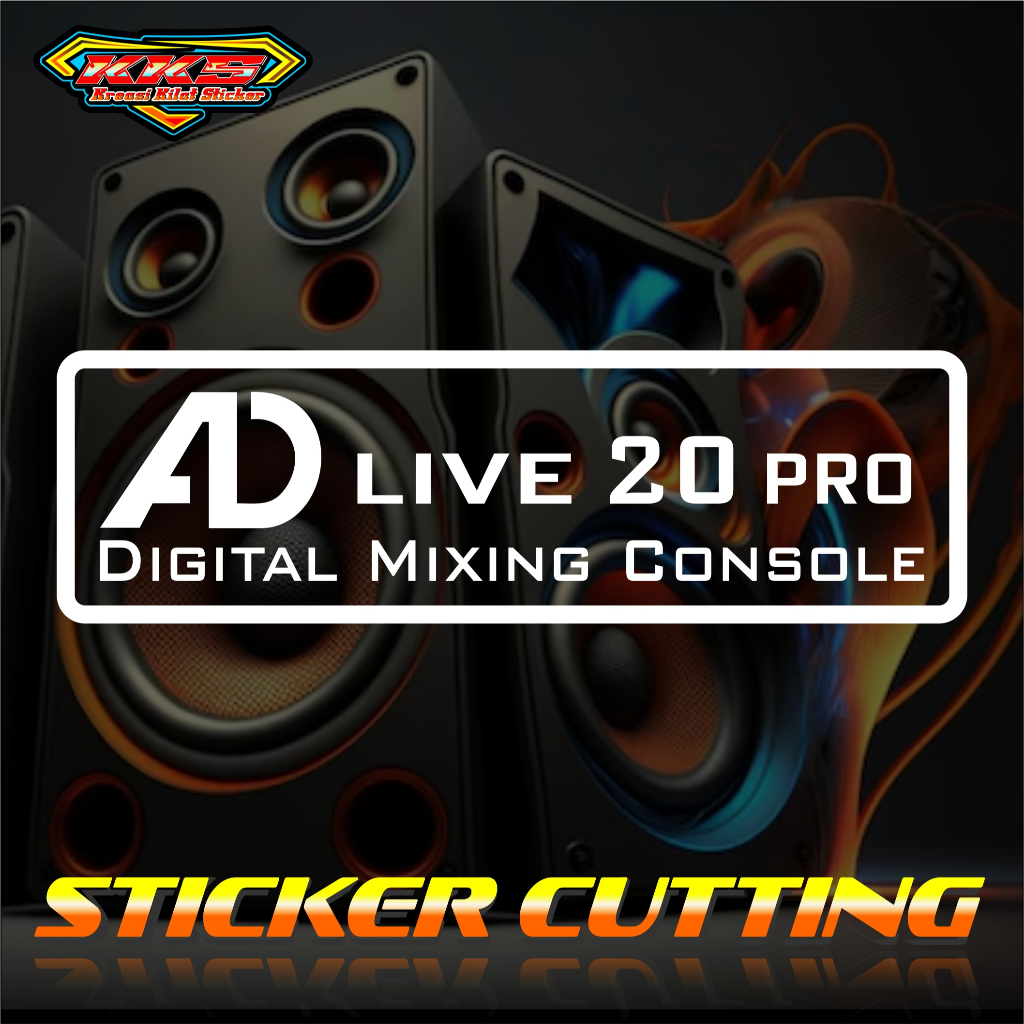cutting sticker hardcase box sound system AD live mixing.stiker audio AD live 20 pro digital console
