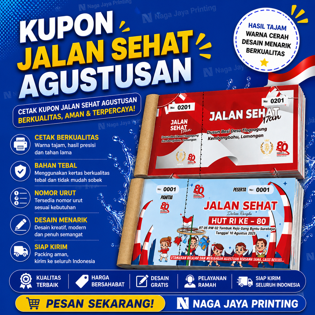 KUPON JALAN SEHAT 17AN / KUPON DOORPRIZE AGUSTUSAN / KUPON AGUSTUSAN