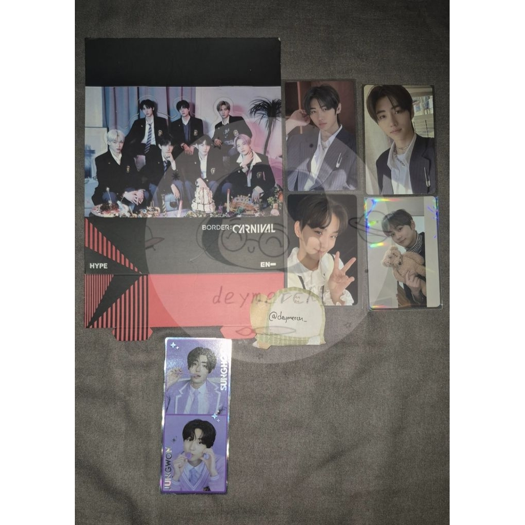 JUNGWON BONEKA PHOTOCARD ENHYPEN OFFICIAL JUNGWON DUSK SUNGHOON PENITI SUNGHOON JUNGWON BONEKA dapat
