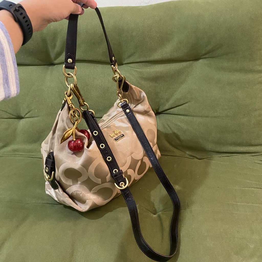 Preloved totebag sling coc COACH vintage kanvas original
