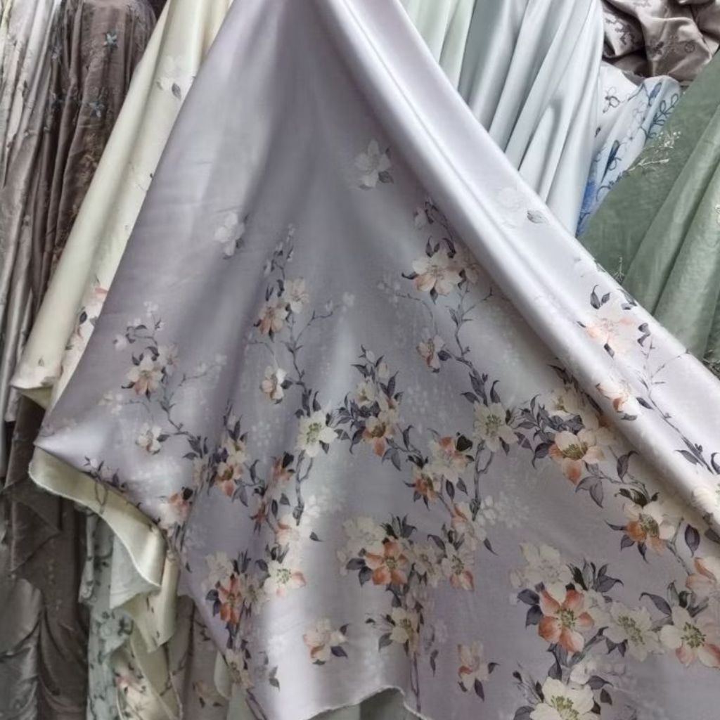 Bahan kain Armany Dior Silk motif Print Import Premium