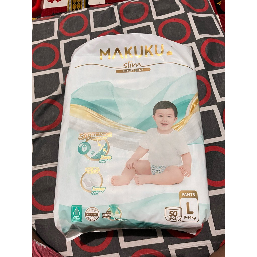 Popok Bayi Makuku Slim  LUXURY SKIN Jumbo L50