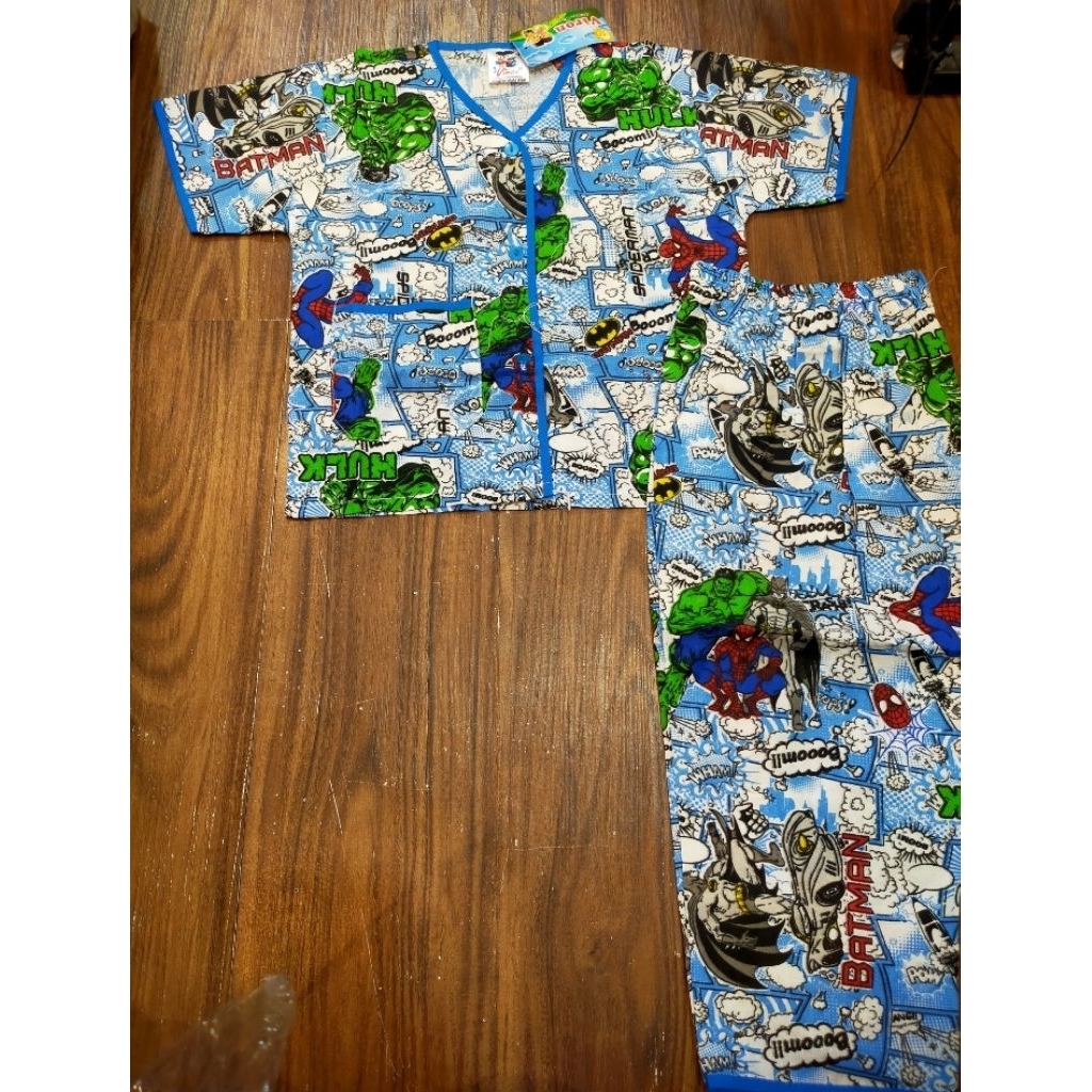 Baju Tidur Anak Cowok Viron 1-3/ Piyama Anak Katun Premium Adem
