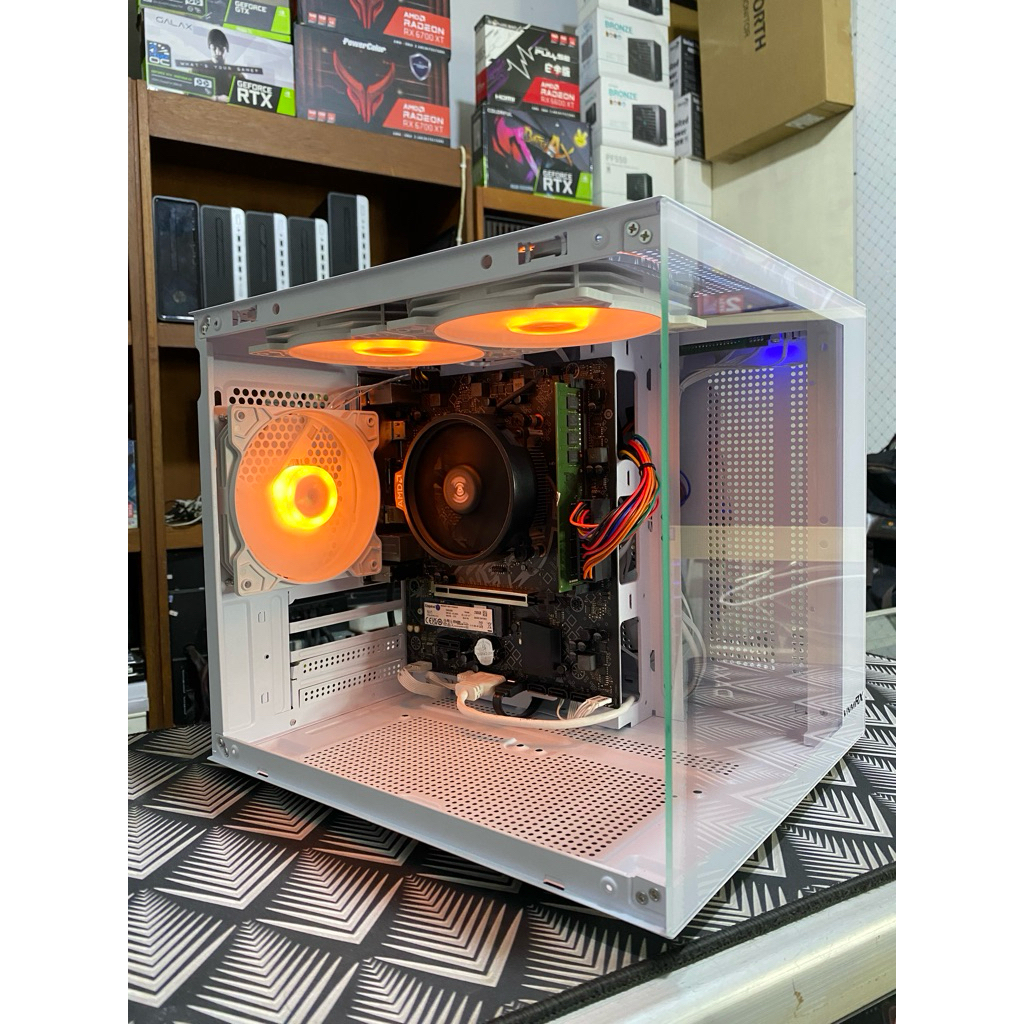 PC Gaming Rakitan AMD Ryzen 3 3200G - RAM 8GB - SSD M2 NVME 256GB LOW BUDGET PART MIX BEKAS BARU