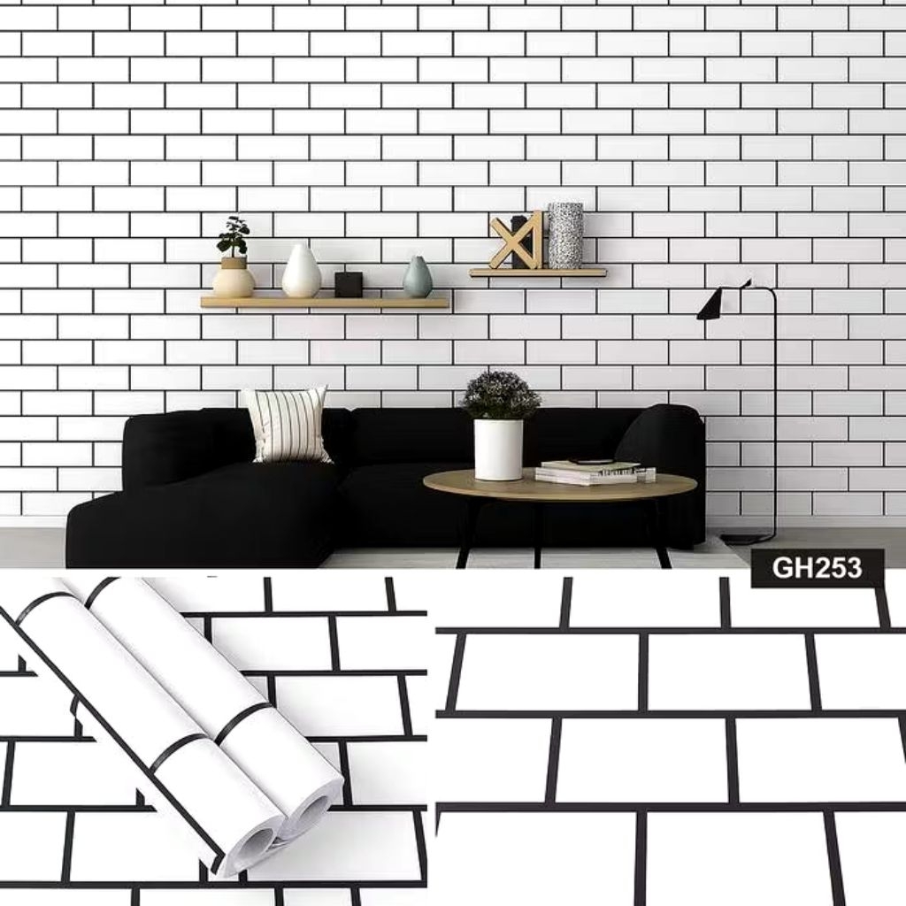 Wallpaper Dinding/ Wallpaper Dinding Stiker wallstiker Ruang Tamu, Ruang Makan ,Kamar Minimalis Ukur