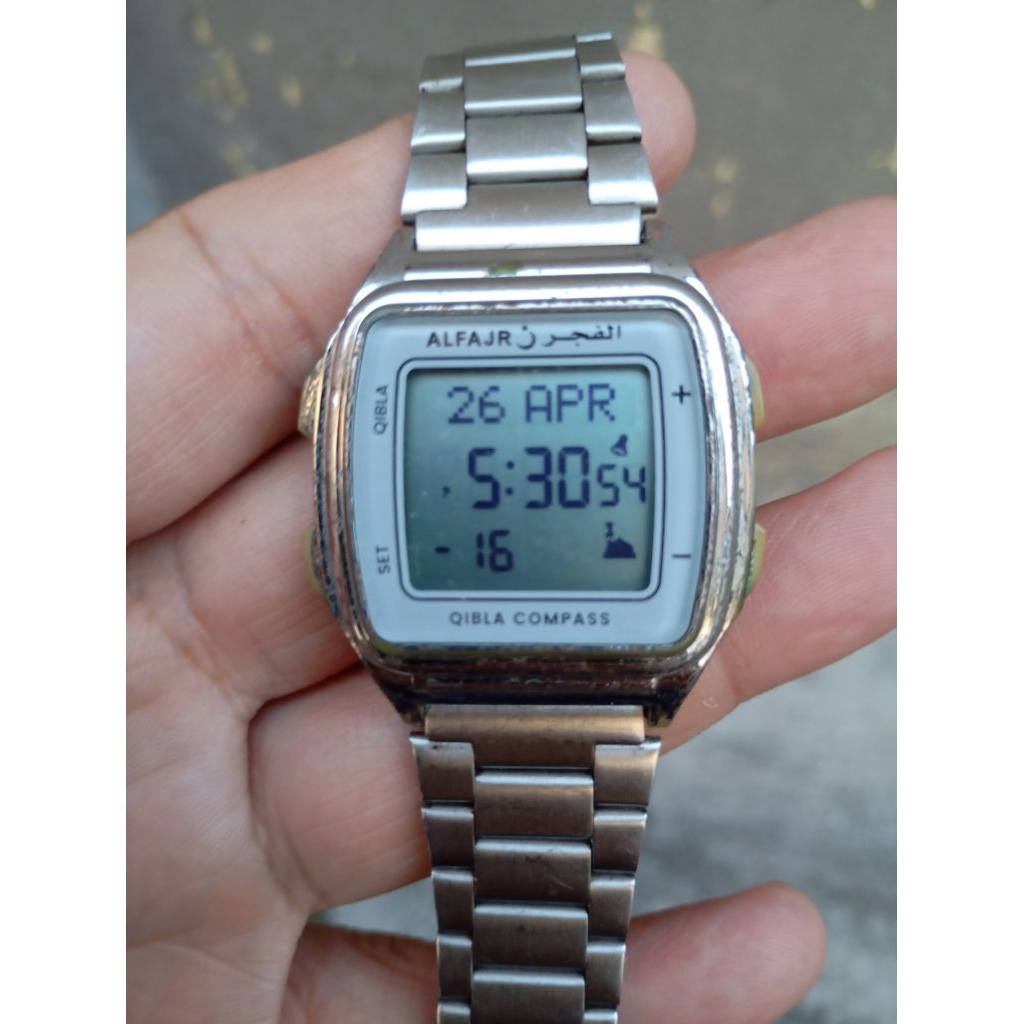 jam tangan minusan al fajr  wp 04 compas prayer bahan second bekas ori