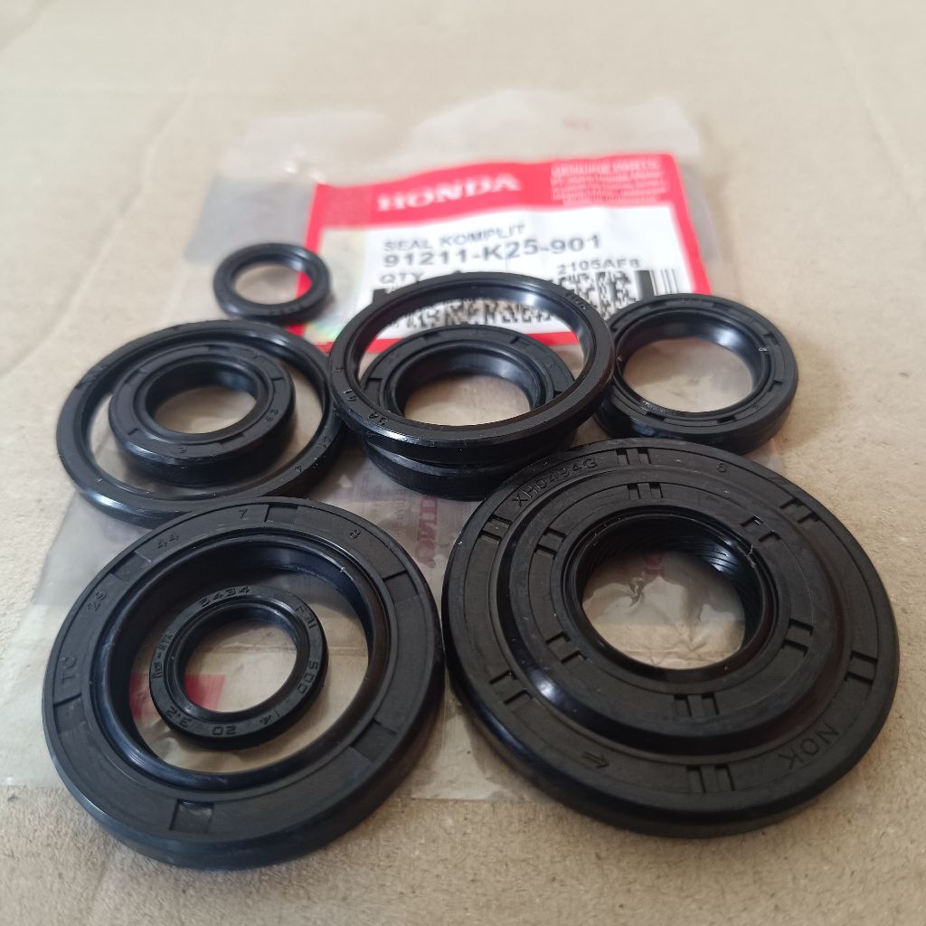 KZL/K25 SEAL KOMPLIT HONDA MOTOR BEAT FI SCOOPY VARIO 110 FI F1 SET KIT CVT ASSY SIL GEAR GIR KRUK K