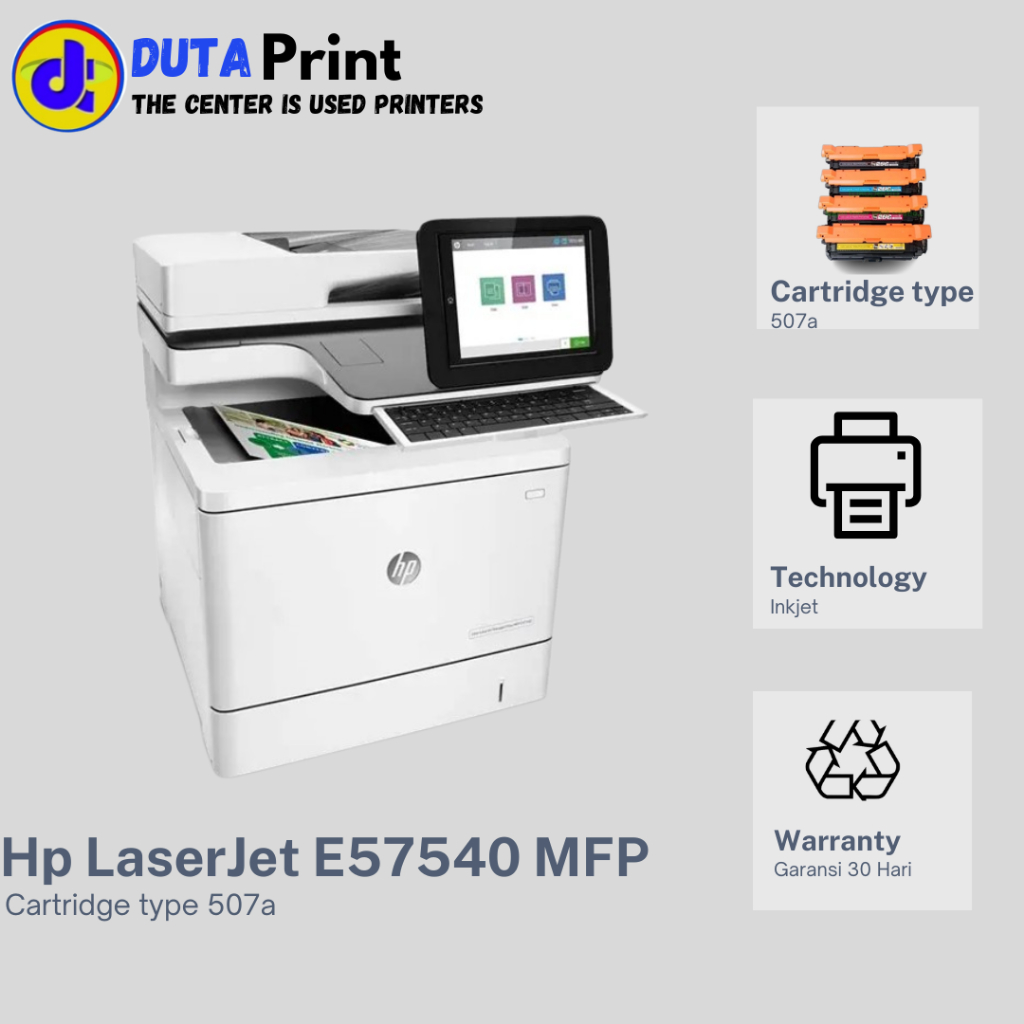 Priniter Fotocopy F4 HP Laserjet Enterprise Managed MFP E57540 Warna