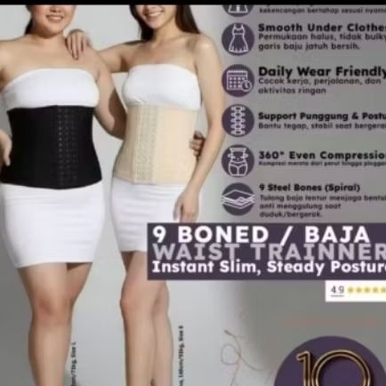 wonderful waist korset 9 tulang original