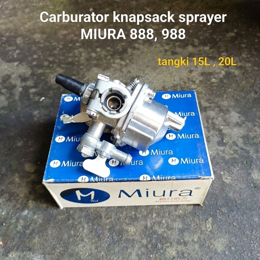 Karburator sprayer 2 TAK Mtech 888 988 miura carburator mesin semprot hama rumput pertanian tangki 1