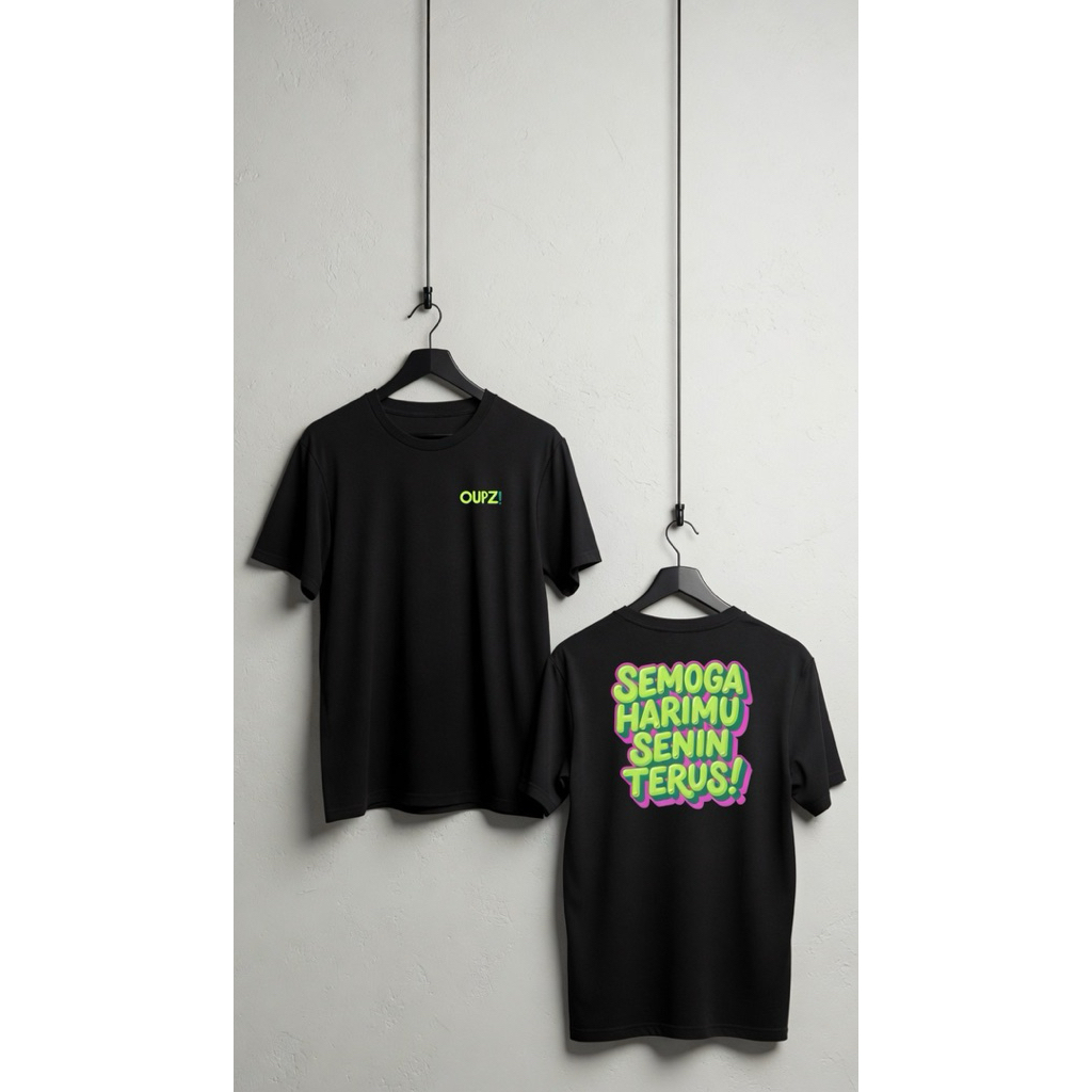 Kaos Pria Hitam Lucu Cotton Combed Kaos Distro Tulisan Unik