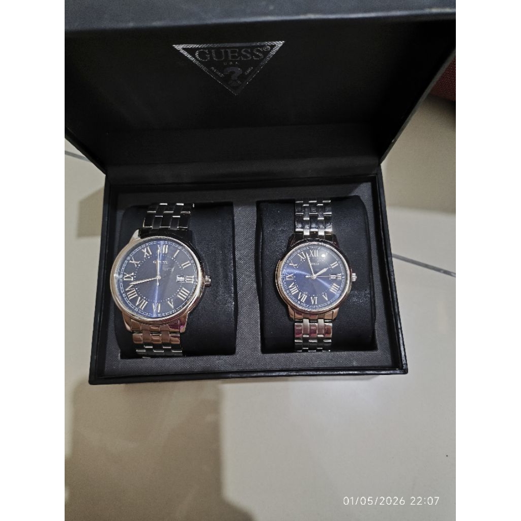 jam tangan guess couple baru original