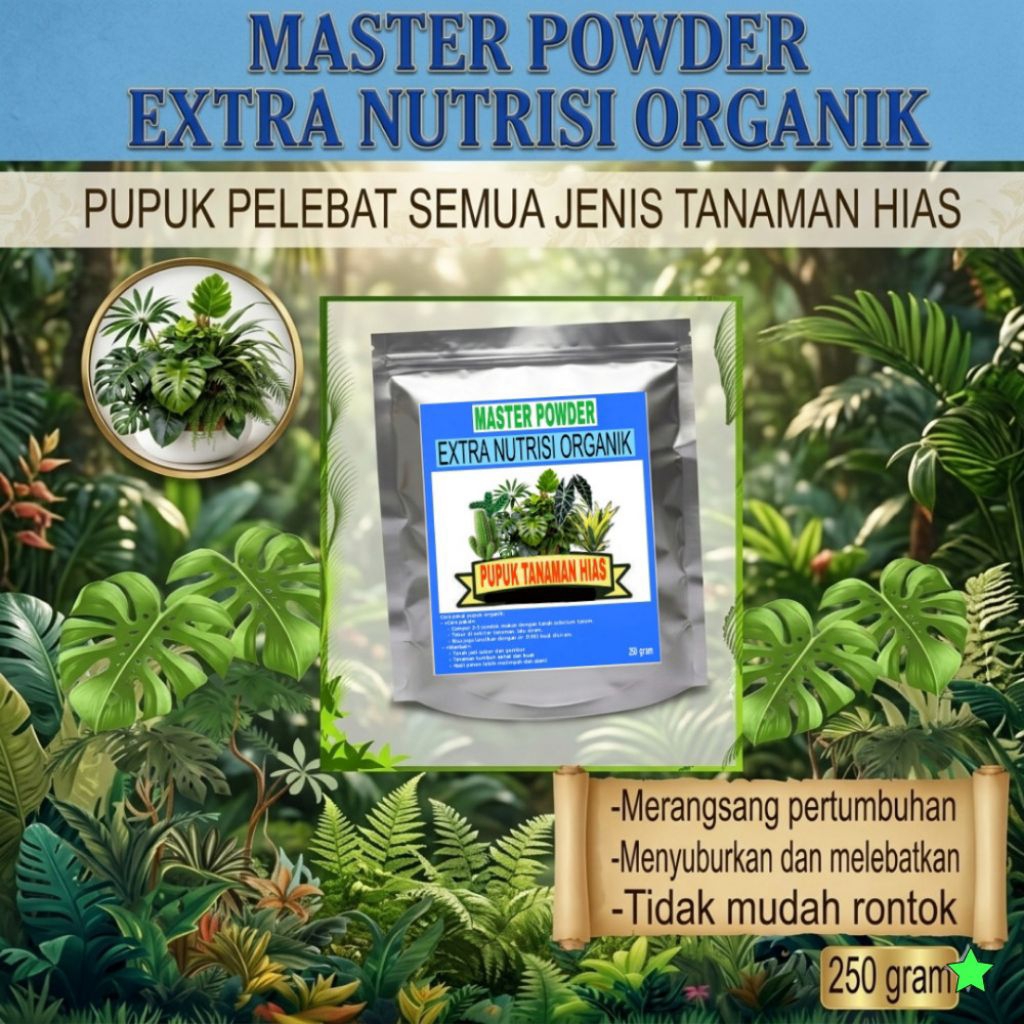 Pupuk tanaman hias - pupuk penyubur dan pelebat semua jenis tanaman hias - 250 gram