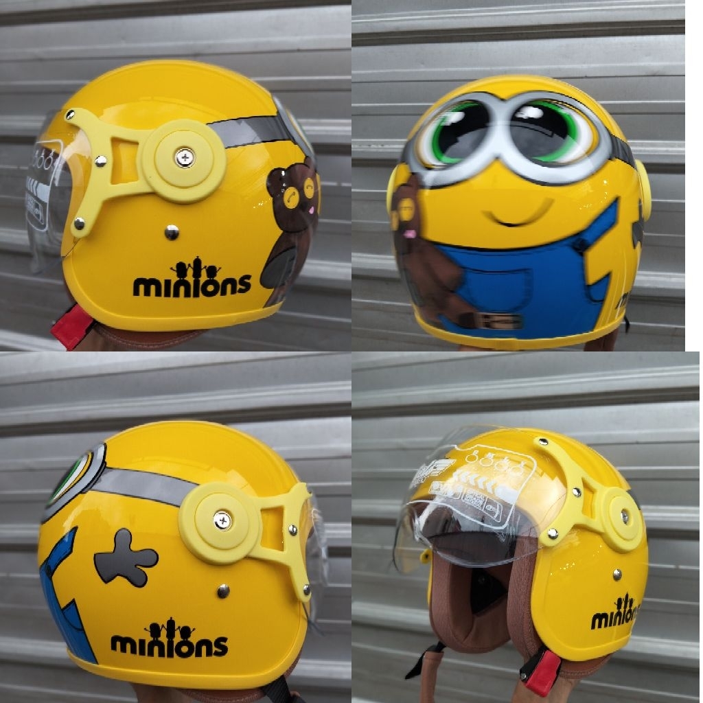 Helm anak SNI Motif Minion Helm pilot Anak Motif Lucu Lucu