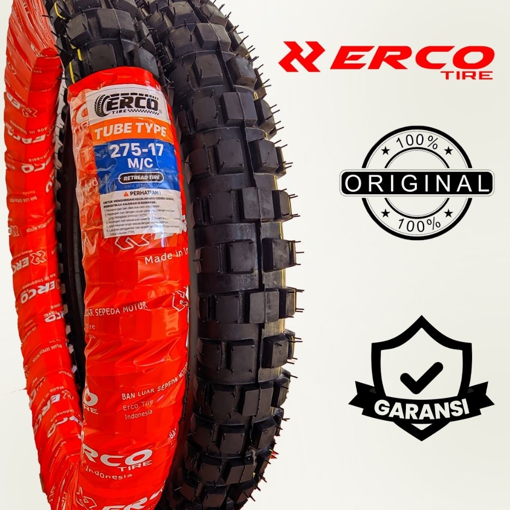 Ban Tahu Motor Bebek 4 Tak Ring 17 Erco Trail Depan Belakang Non Tubeless Tubetype