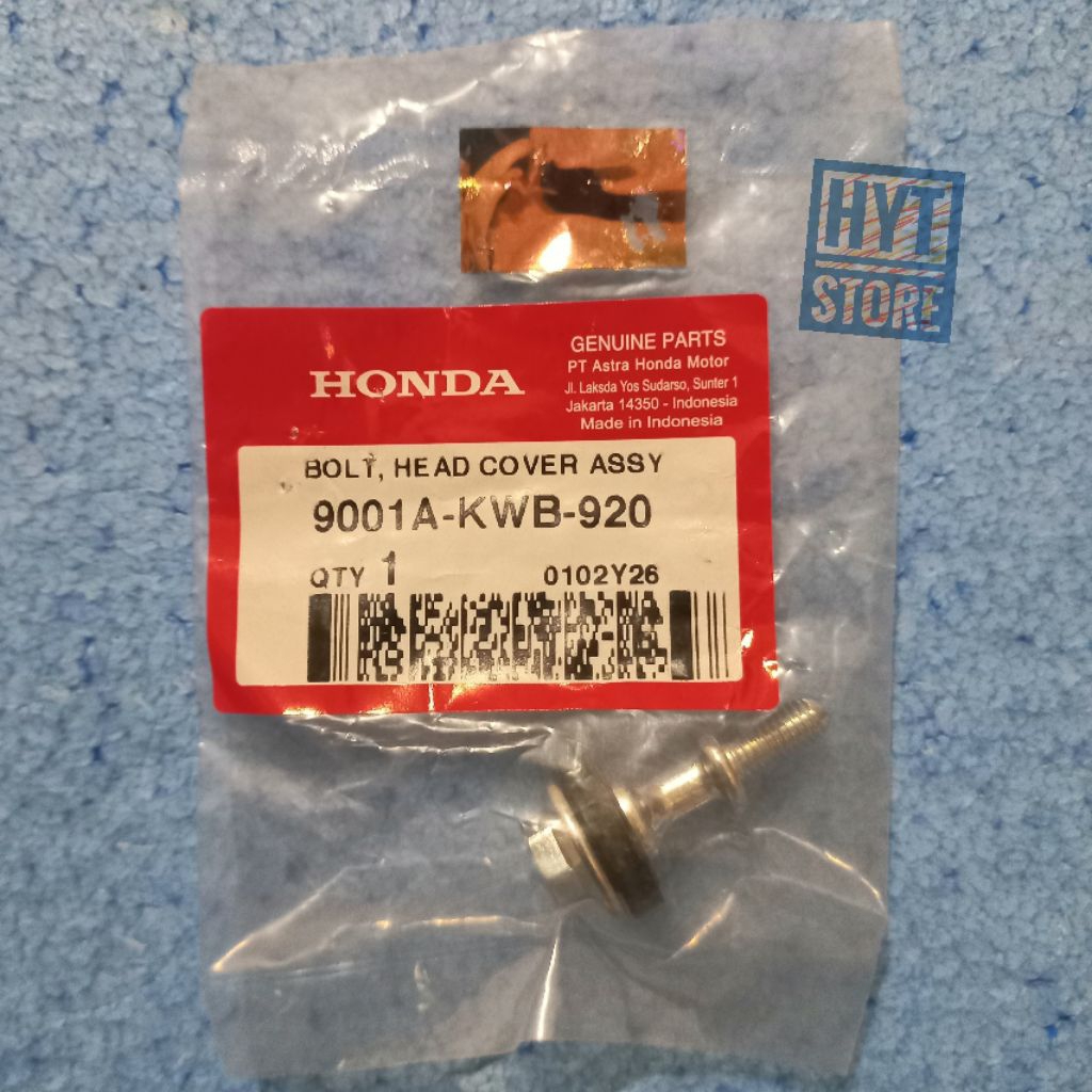 Baut Bolt Head Cover Assy 9001A-KWB-920 Baut Kop Cop Head Cover Deksel Beat Street Blade 110 KWB Gen