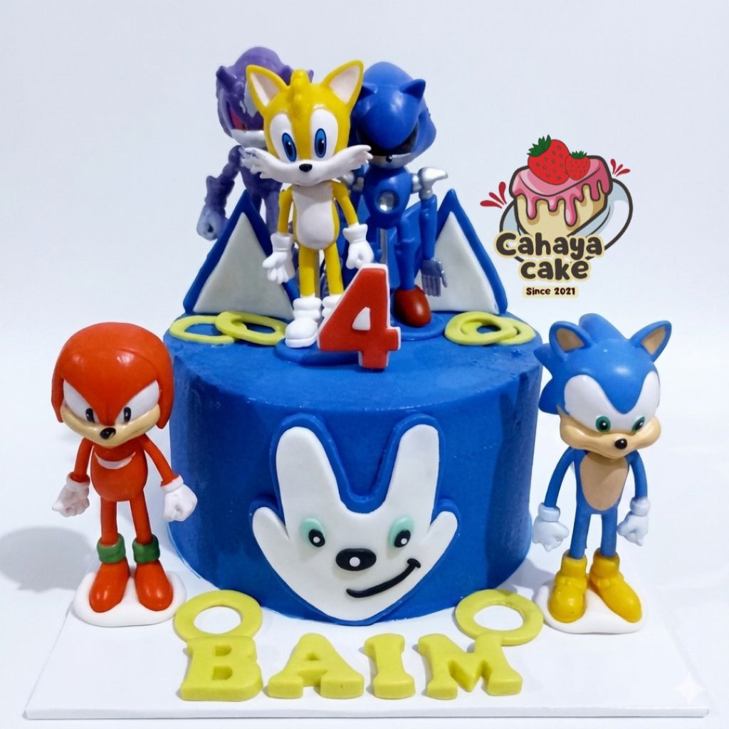 Sonic Cake Custom/ Kue Ulang Tahun Sonic / Kue Ultah Anak Laki Laki