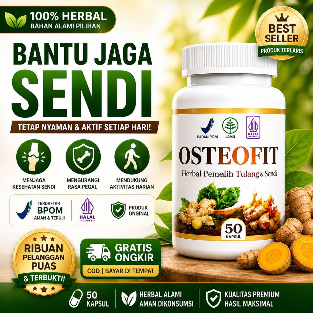 [TERLARIS] OSTEOFIT - Herbal Nyeri Sendi Lutut Kaki Pengapuran Sendi dan Tulang Kaki Otot Ampun BPOM