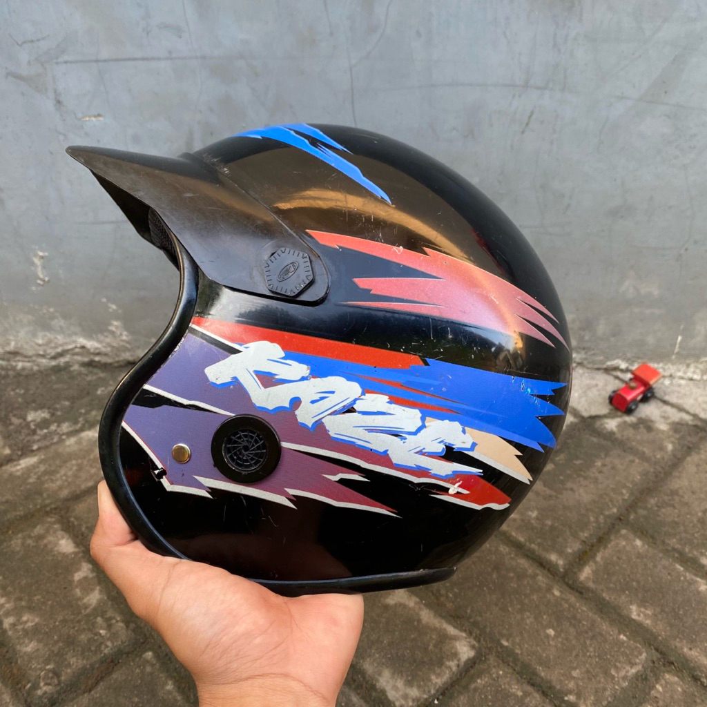helm kawasaki kaze lawas helm kaze jadul helm kaze original