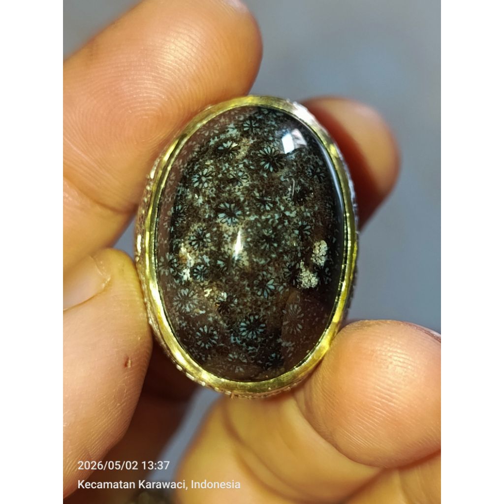 Akik Teratai Hitam Kembang Kecil Langka
