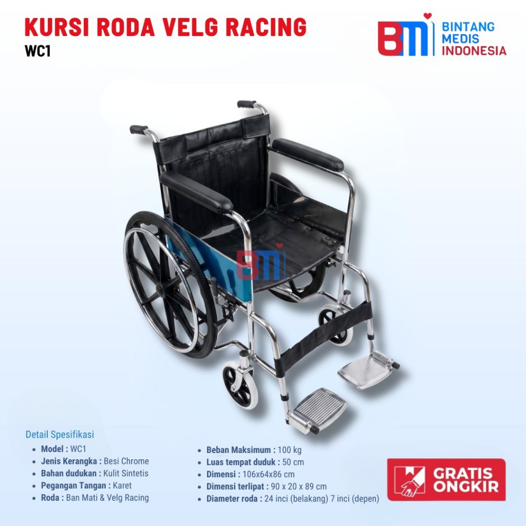 Kursi Roda Velg racing GTT - Kursi Roda Velg Recing SELLA-Kursi Roda Lipat travelling