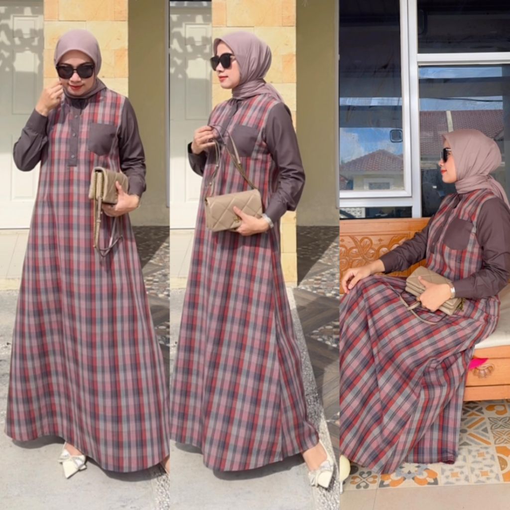 Dress Dimara /dress Dimara /katun triset /Gamis by dimara,dress katun triset gamis premium gamis dim