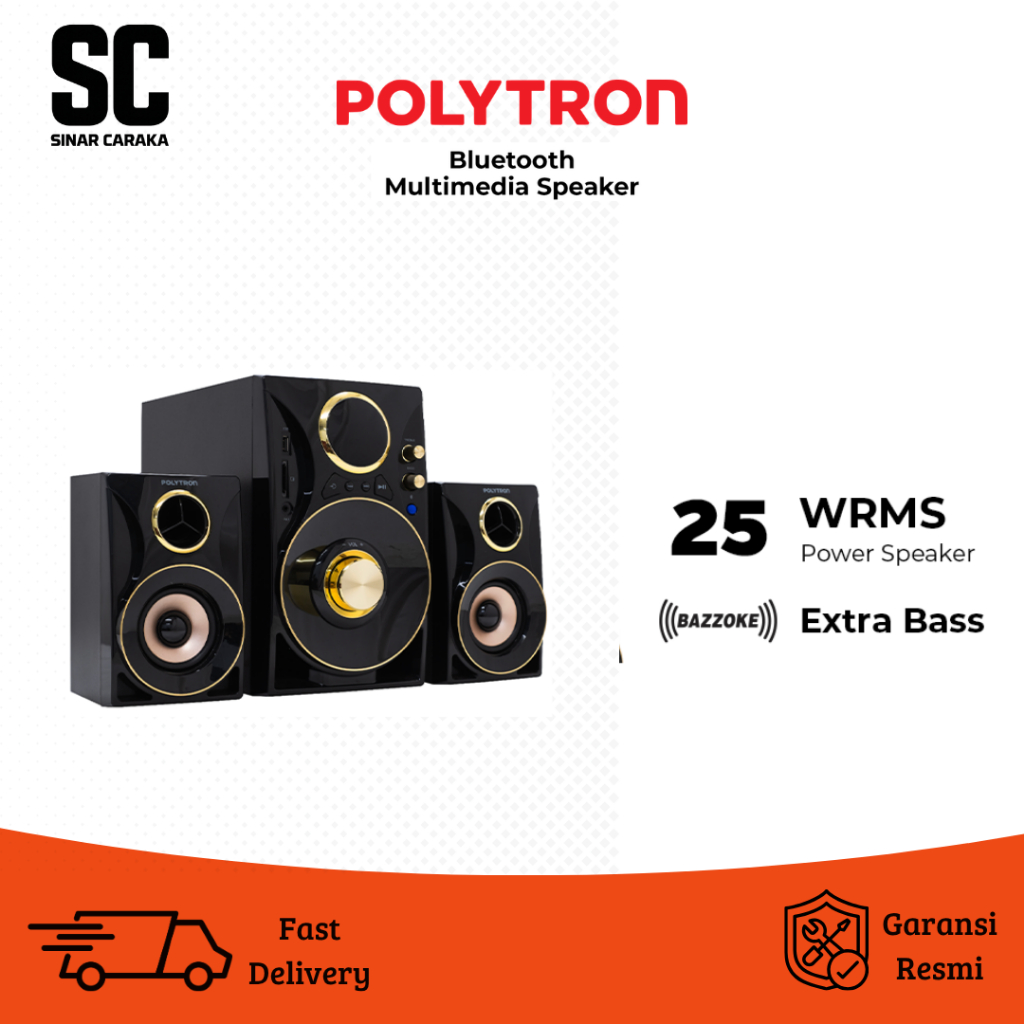 Speaker Polytron PMA 9310 Active Speaker Bluetooth | Karaoke USB AUX Mic