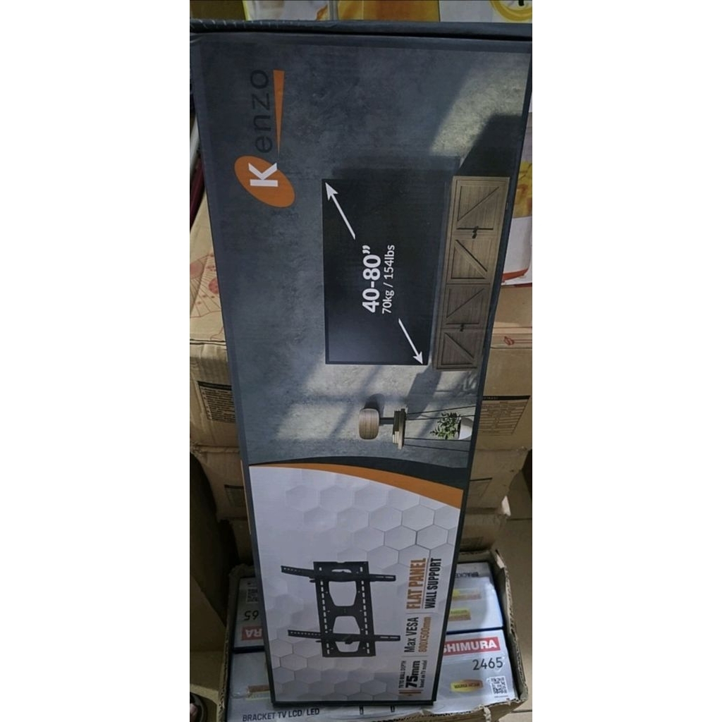 Bracket TV Kenzo KZ-15 40"-80" Besi Bracket Dinding TV LED / LCD