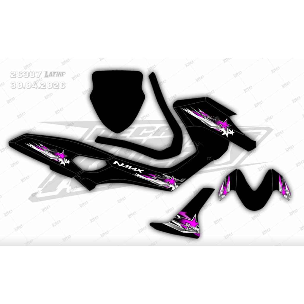 DEKAL STIKER MOTOR YAMAHA NMAX OLD nmax turbo Stiker Nmax neo warna biru putih