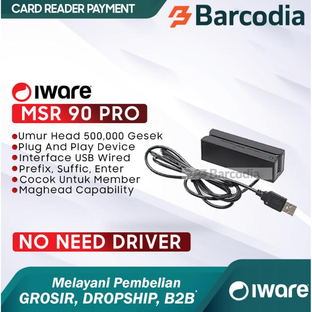 Magnetic Stripe Card Reader -Msr-90 (Strip-Swipe) Usb