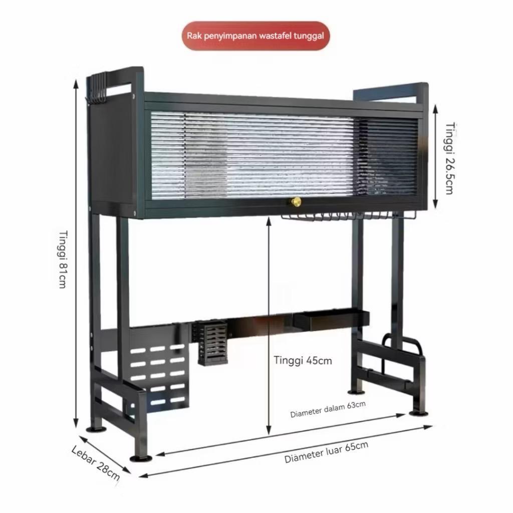 rak dapur rak besi susun rak susun besi ￼Rak Dapur Multi Fungsi Tanpa Instalasi Rak Penyimpanan Rak 